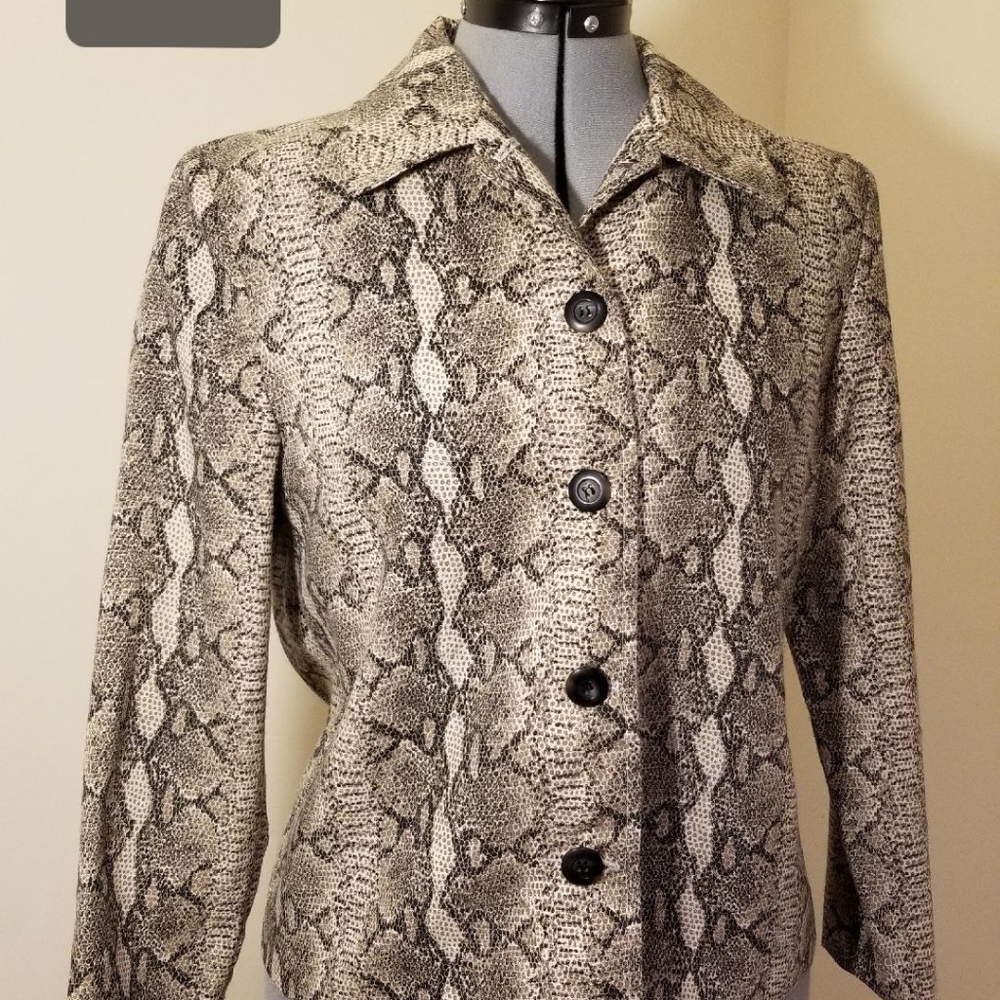 Snake Print unlined jacket/ shirt